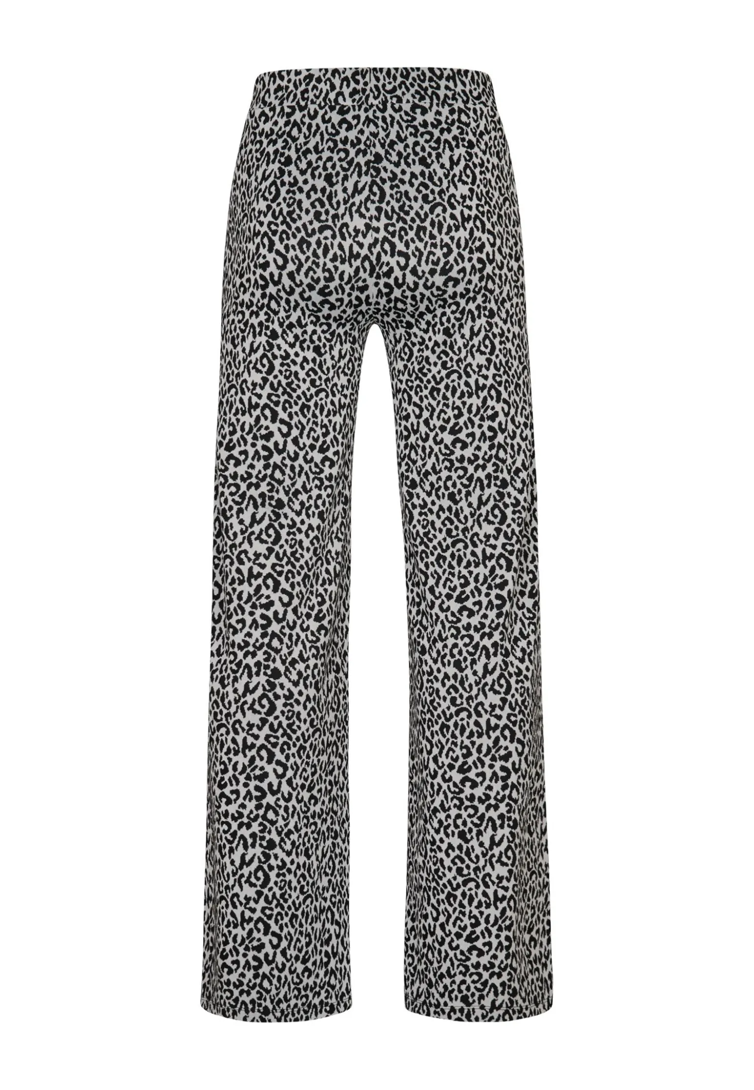 Clearance Miss Etam Broek wide leg jacquard print zwart 32" Multi zwart