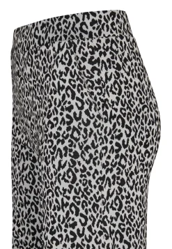 Clearance Miss Etam Broek wide leg jacquard print zwart 32