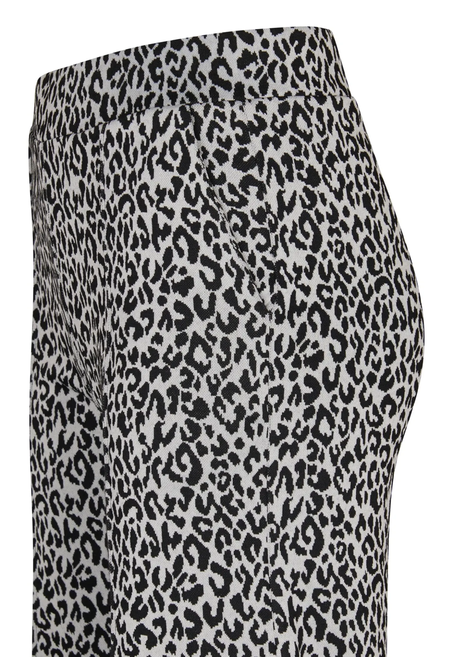 Clearance Miss Etam Broek wide leg jacquard print zwart 32" Multi zwart