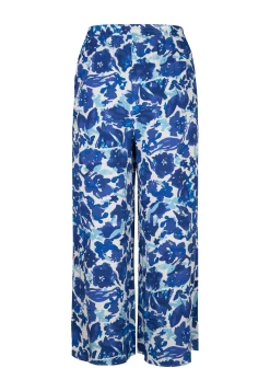 Miss Etam Broek wide leg print blauw 32
