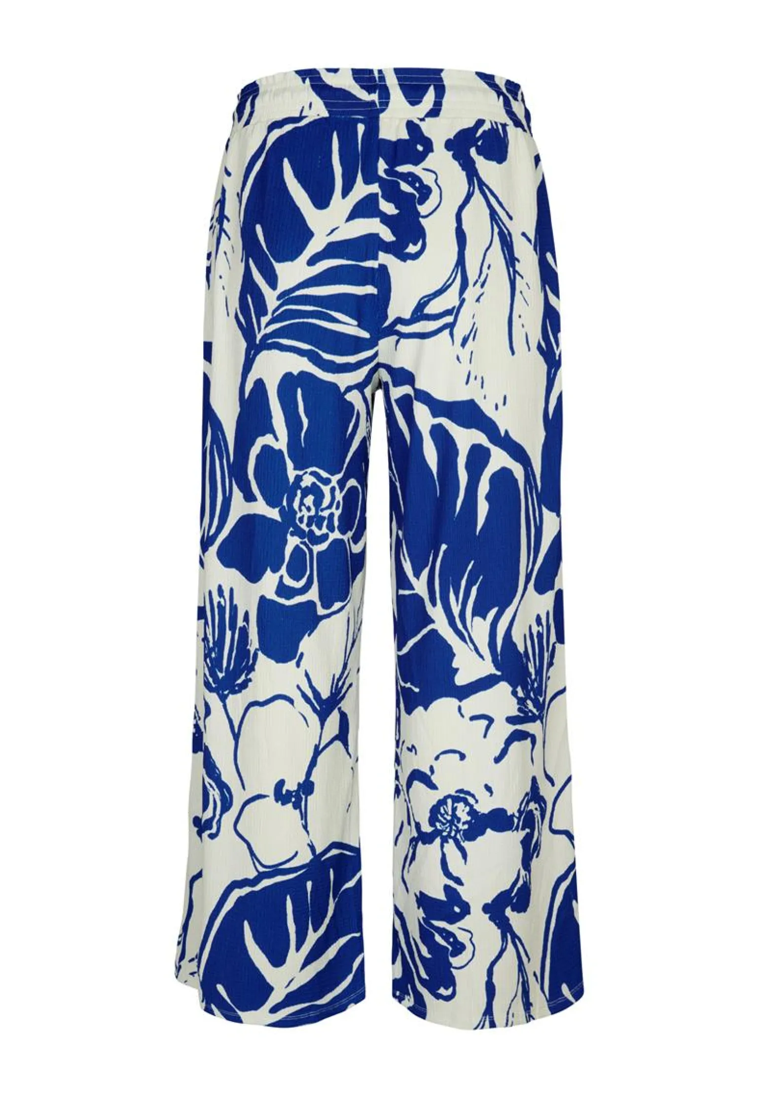 Hot Miss Etam Broek wide leg print blauw 32" Multi kingblue