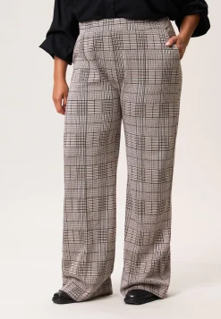Sale Miss Etam Broek wide leg print bruin 32" Multi dark neutral