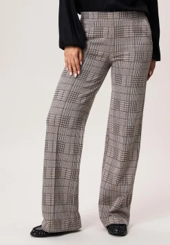 Online Miss Etam Broek wide leg print bruin 32" Multi dark neutral