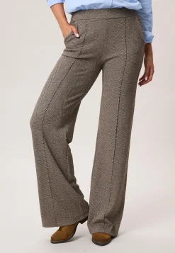 New Miss Etam Broek wide leg print bruin 36' Multi brown