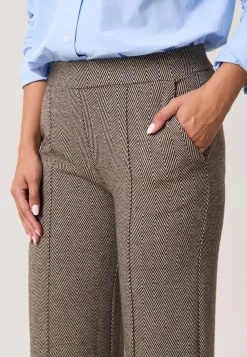 New Miss Etam Broek wide leg print bruin 36' Multi brown