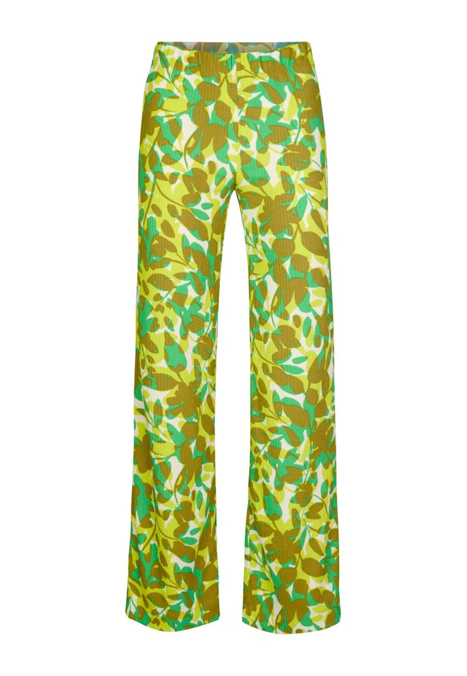 Discount Miss Etam Broek wide leg print groen 32" Multi spicy green