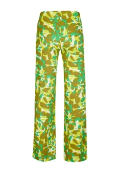 Discount Miss Etam Broek wide leg print groen 32