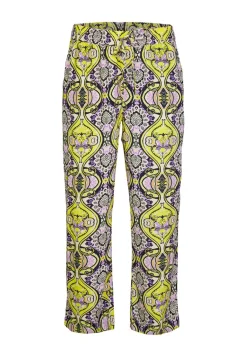 Outlet Miss Etam Broek wide leg print paars 32" Multi purple