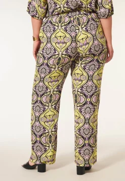 Outlet Miss Etam Broek wide leg print paars 32