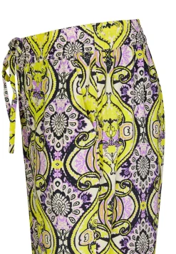 Outlet Miss Etam Broek wide leg print paars 32