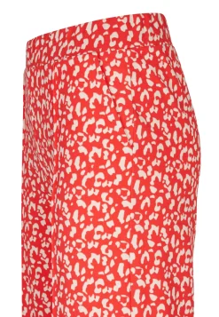 Miss Etam Broek wide leg print rood 36