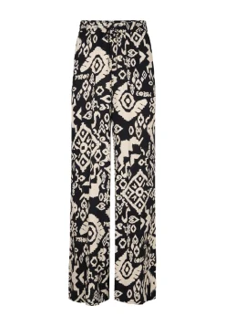 Best Miss Etam Broek wide leg print zwart Multi zwart