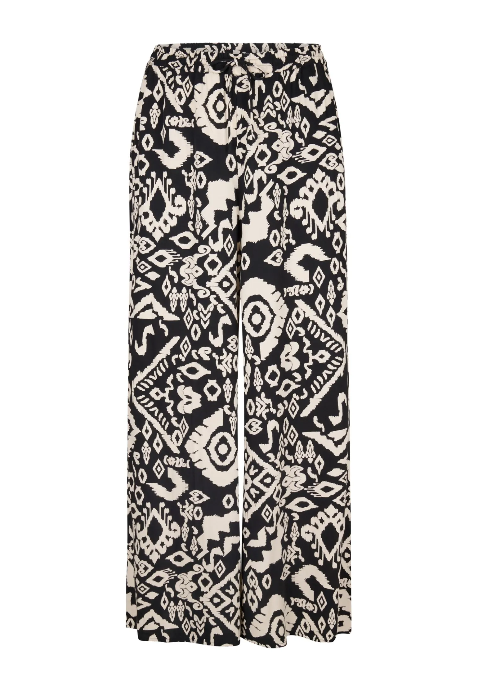 Discount Miss Etam Broek wide leg print zwart 32" Multi zwart