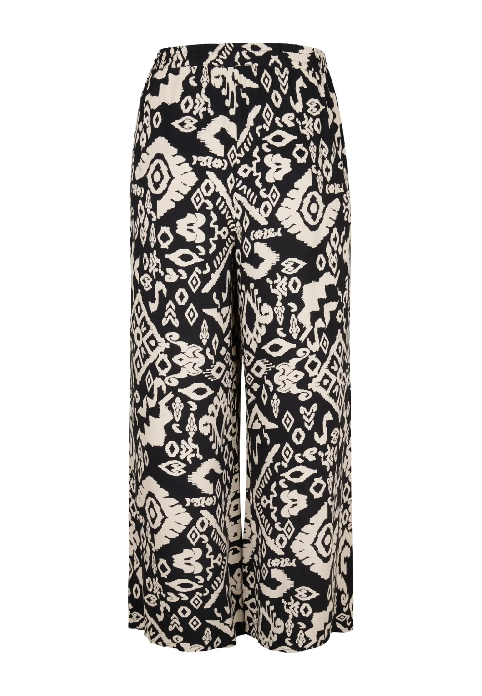 Discount Miss Etam Broek wide leg print zwart 32" Multi zwart