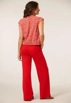 Online Miss Etam Broek wide leg rood 32