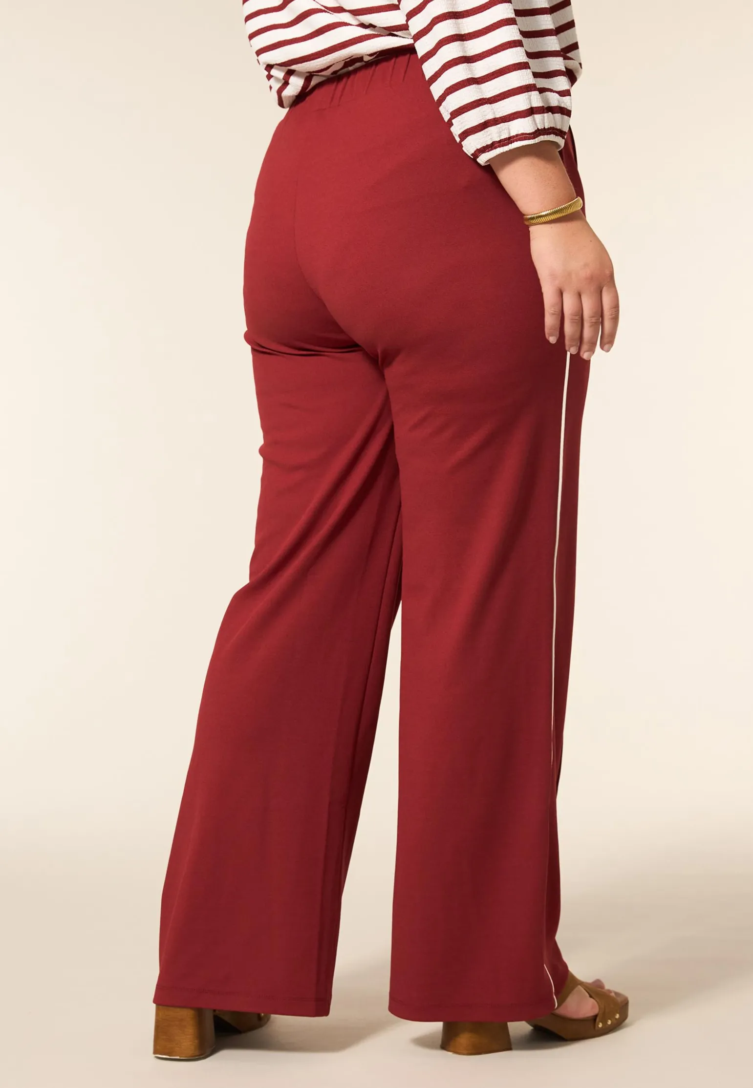 New Miss Etam Broek wide leg rood 32" Multi dark red