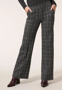 Clearance Miss Etam Broek wide leg ruit grijs 32" Multi grey
