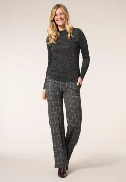 Clearance Miss Etam Broek wide leg ruit grijs 32