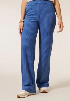 Best Miss Etam Broek wide leg streep blauw 32" Multi kobaltblauw