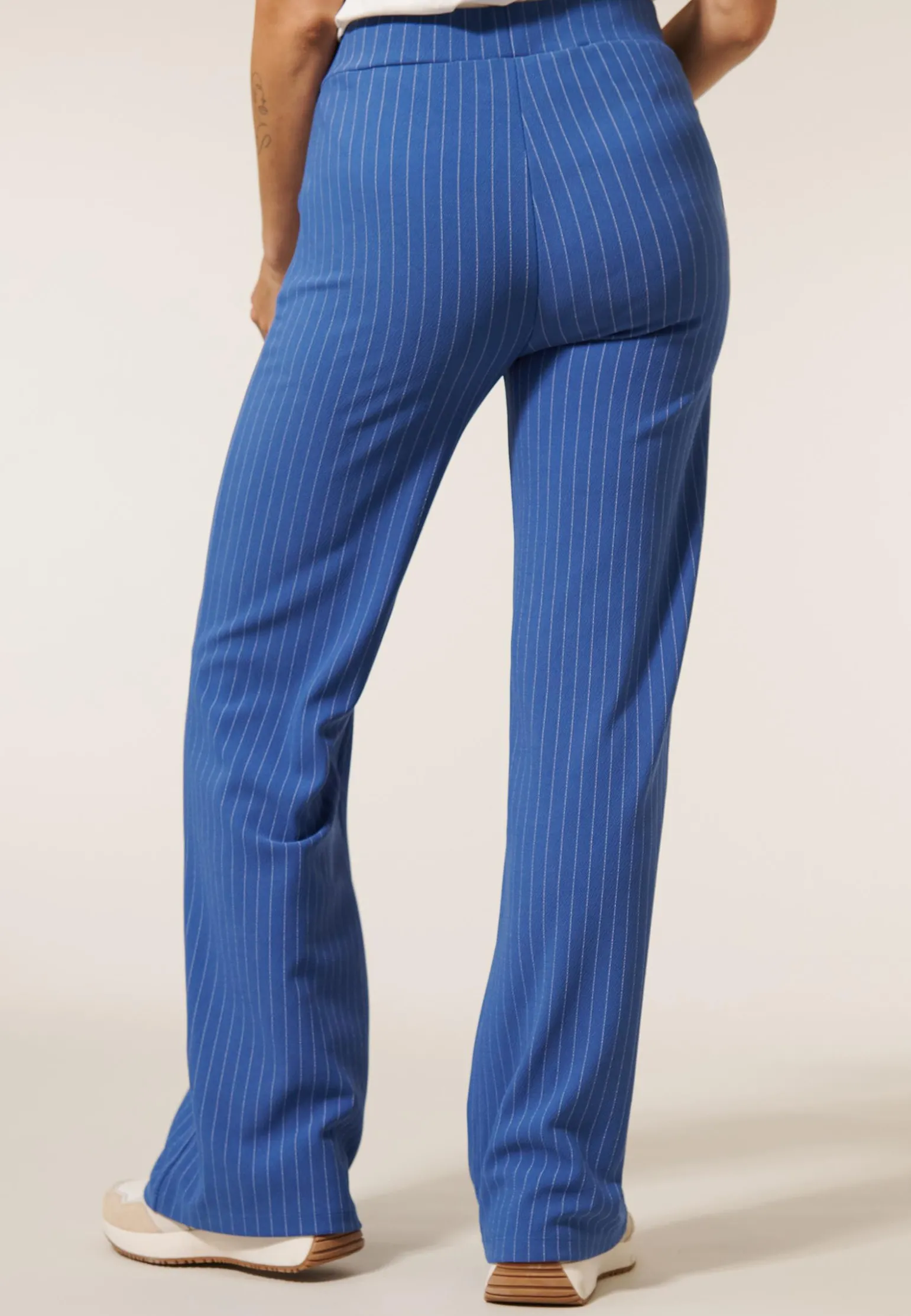 Best Miss Etam Broek wide leg streep blauw 32" Multi kobaltblauw