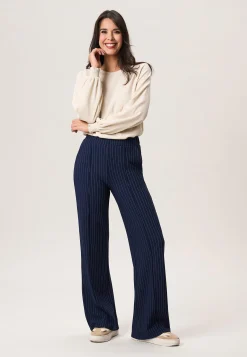 Miss Etam Broek wide leg streep blauw 32