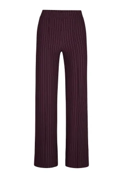 Sale Miss Etam Broek wide leg streep wijnrood 36" Multi aubergine