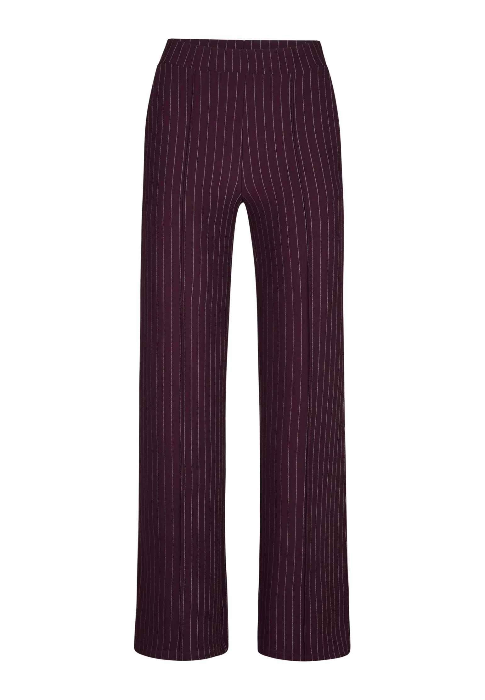 Sale Miss Etam Broek wide leg streep wijnrood 36" Multi aubergine