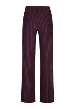 Sale Miss Etam Broek wide leg streep wijnrood 36