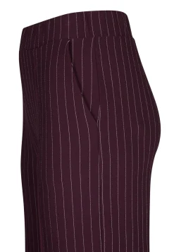 Sale Miss Etam Broek wide leg streep wijnrood 36