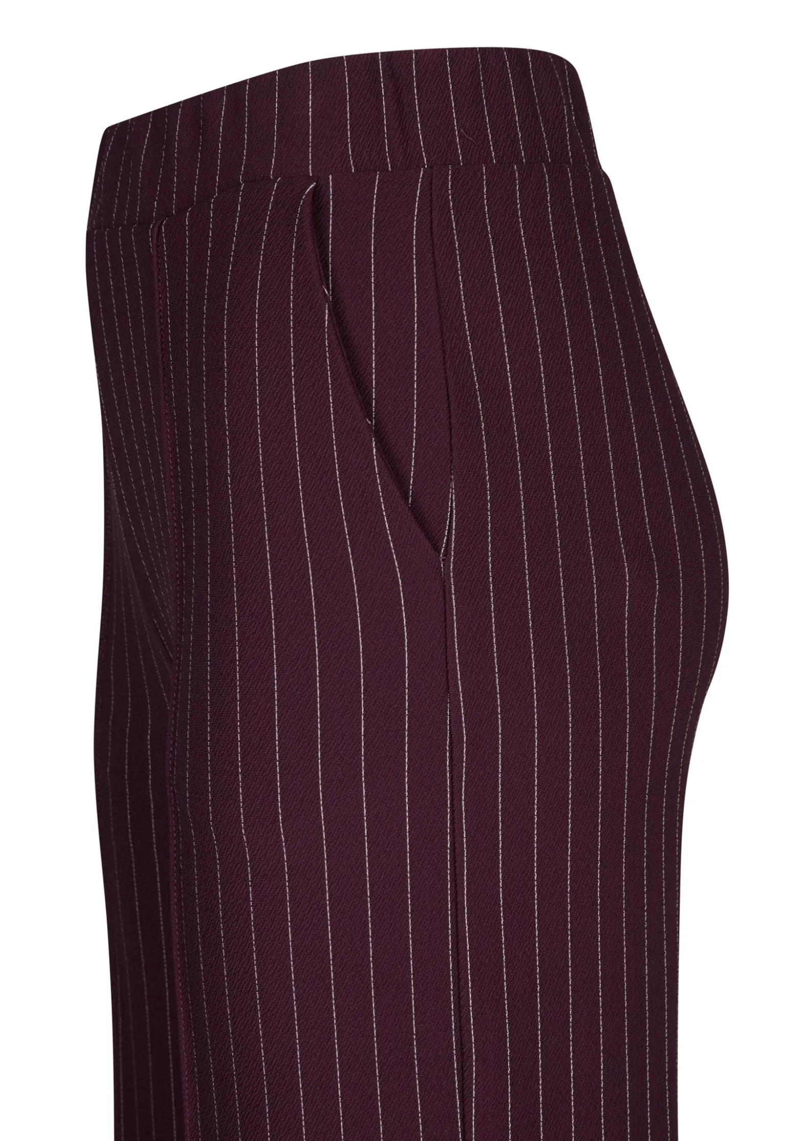 Sale Miss Etam Broek wide leg streep wijnrood 36" Multi aubergine