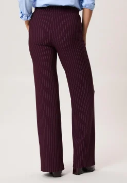 Sale Miss Etam Broek wide leg streep wijnrood 36