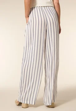 Online Miss Etam Broek wide leg streep wit Multi offwhite