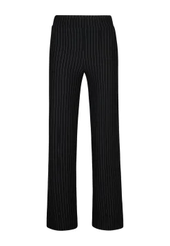 Outlet Miss Etam Broek wide leg streep zwart 32" Multi zwart