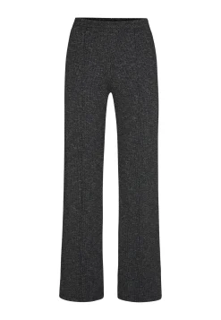 Sale Miss Etam Broek wide leg tape grijs zwart 32" Multi grey