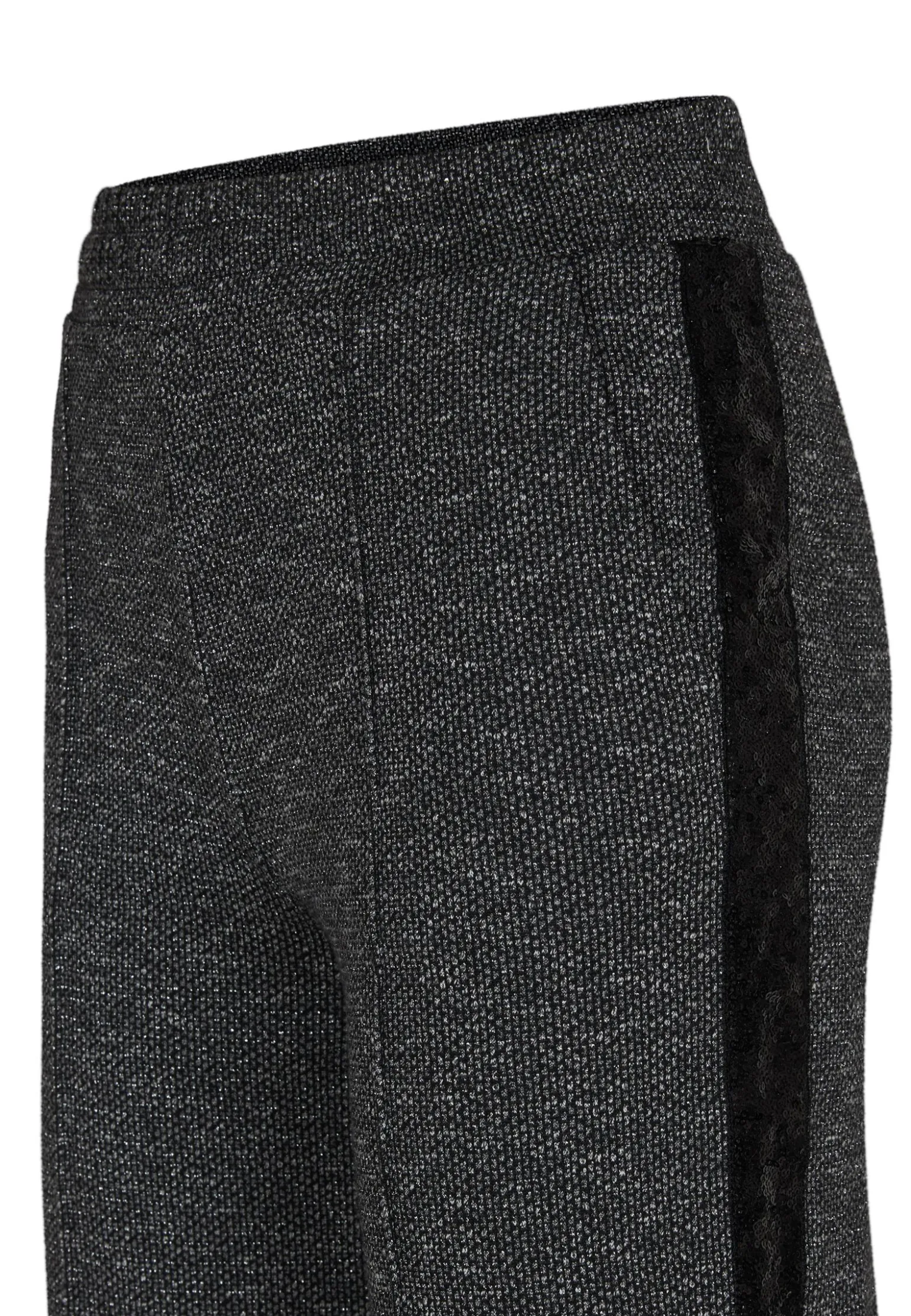 Sale Miss Etam Broek wide leg tape grijs zwart 32" Multi grey