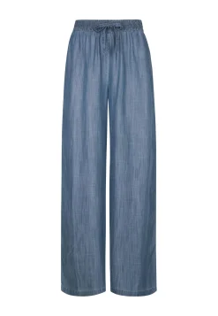 Best Miss Etam Broek wide leg tencel blauw 32" Medium denim
