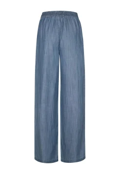 Best Miss Etam Broek wide leg tencel blauw 32
