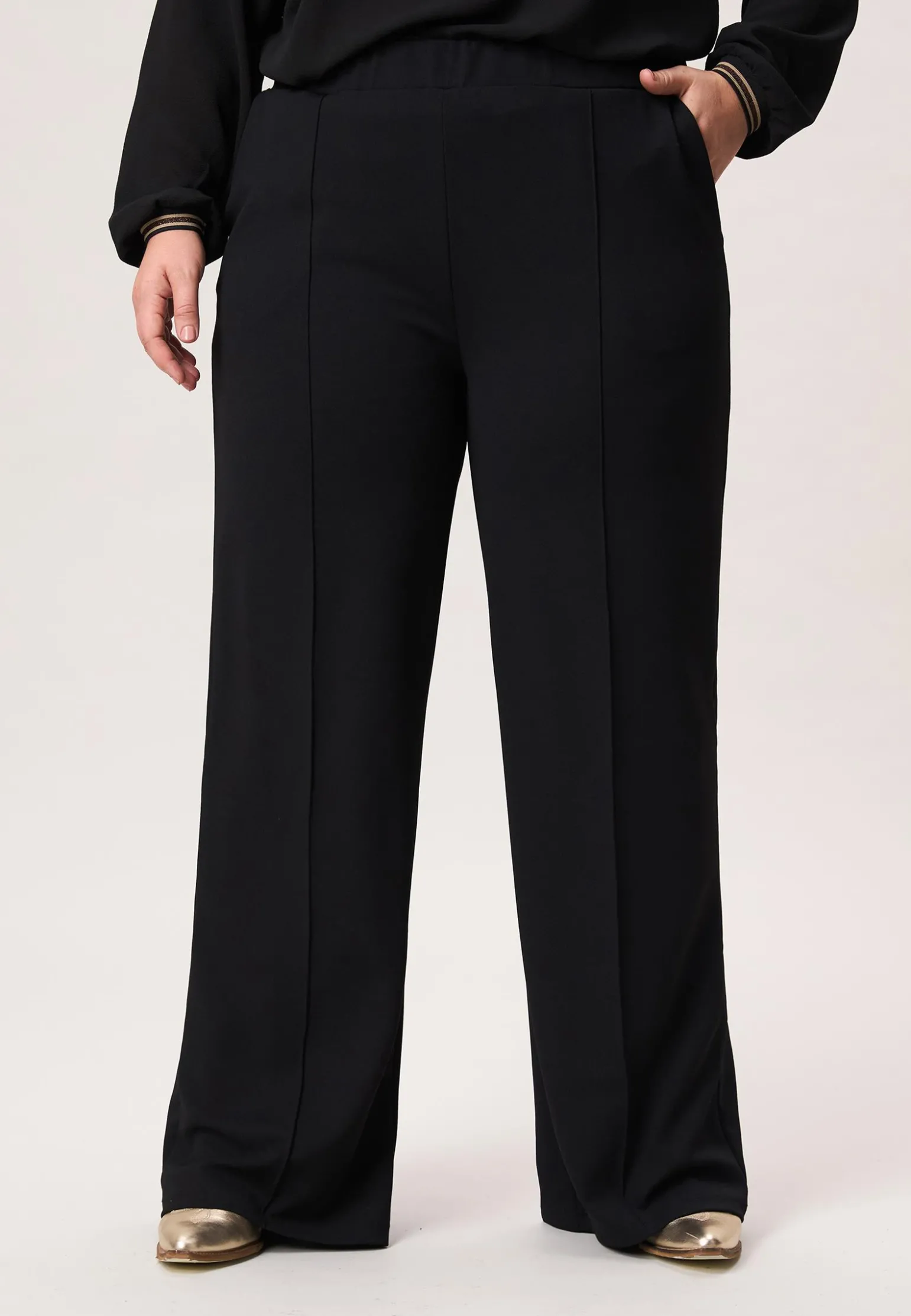 Outlet Miss Etam Broek wide leg 32" Zwart