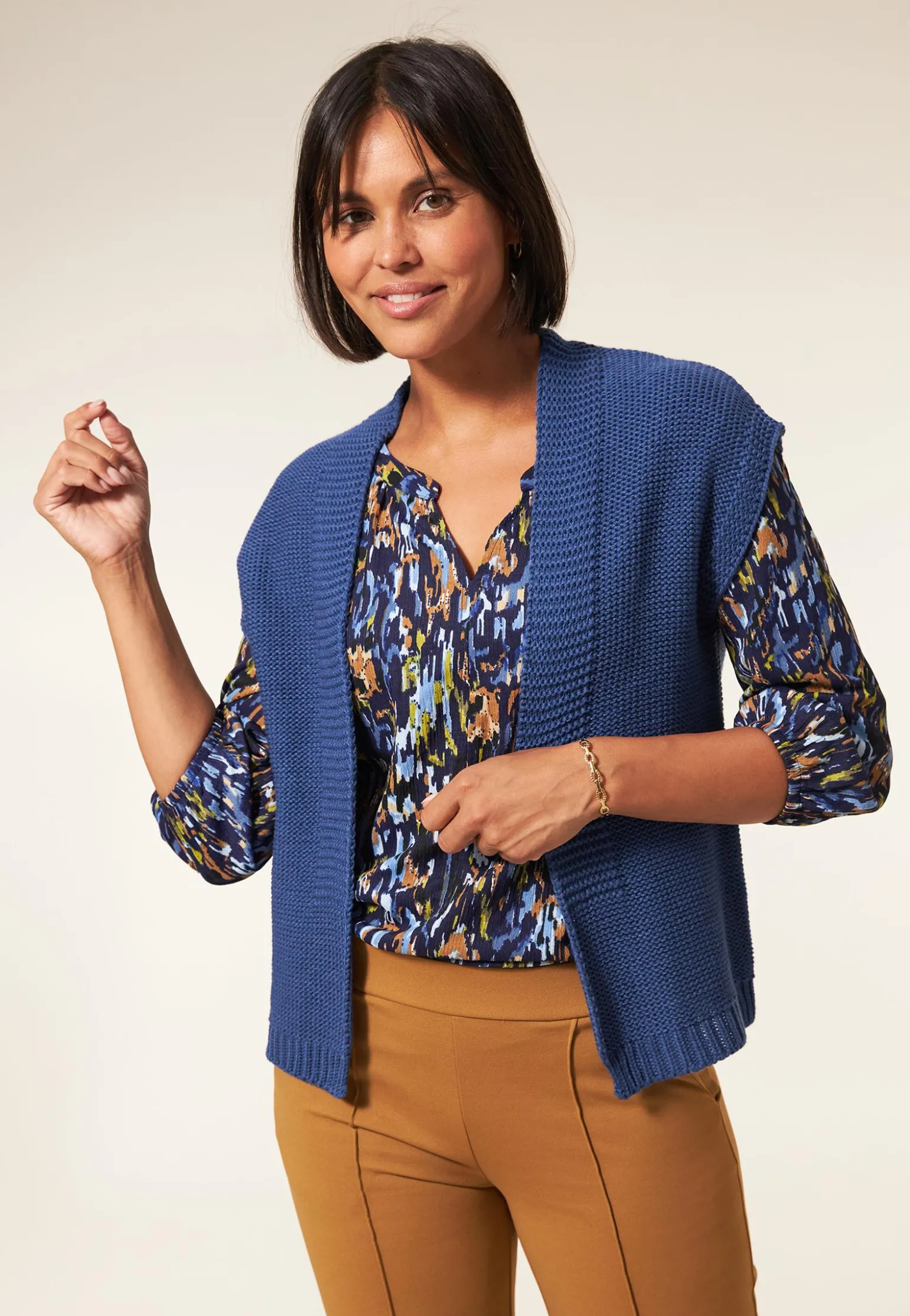 Clearance Miss Etam Gilet brei blauw Stone blue