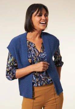Clearance Miss Etam Gilet brei blauw Stone blue