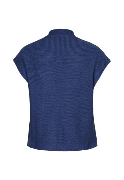Hot Miss Etam Gilet brei blauw Stone blue