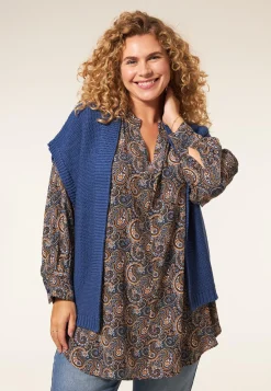 Hot Miss Etam Gilet brei blauw Stone blue