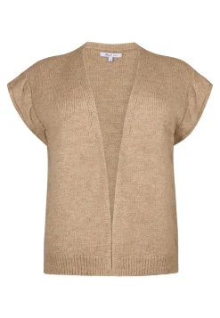 Sale Miss Etam Gilet brei bruin Dark neutral melange