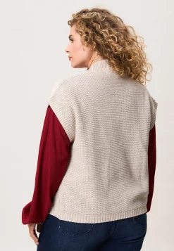 Outlet Miss Etam Gilet brei naturel Light sand