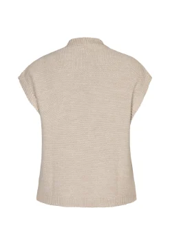 Outlet Miss Etam Gilet brei naturel Light sand