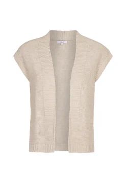 Outlet Miss Etam Gilet brei naturel Light sand