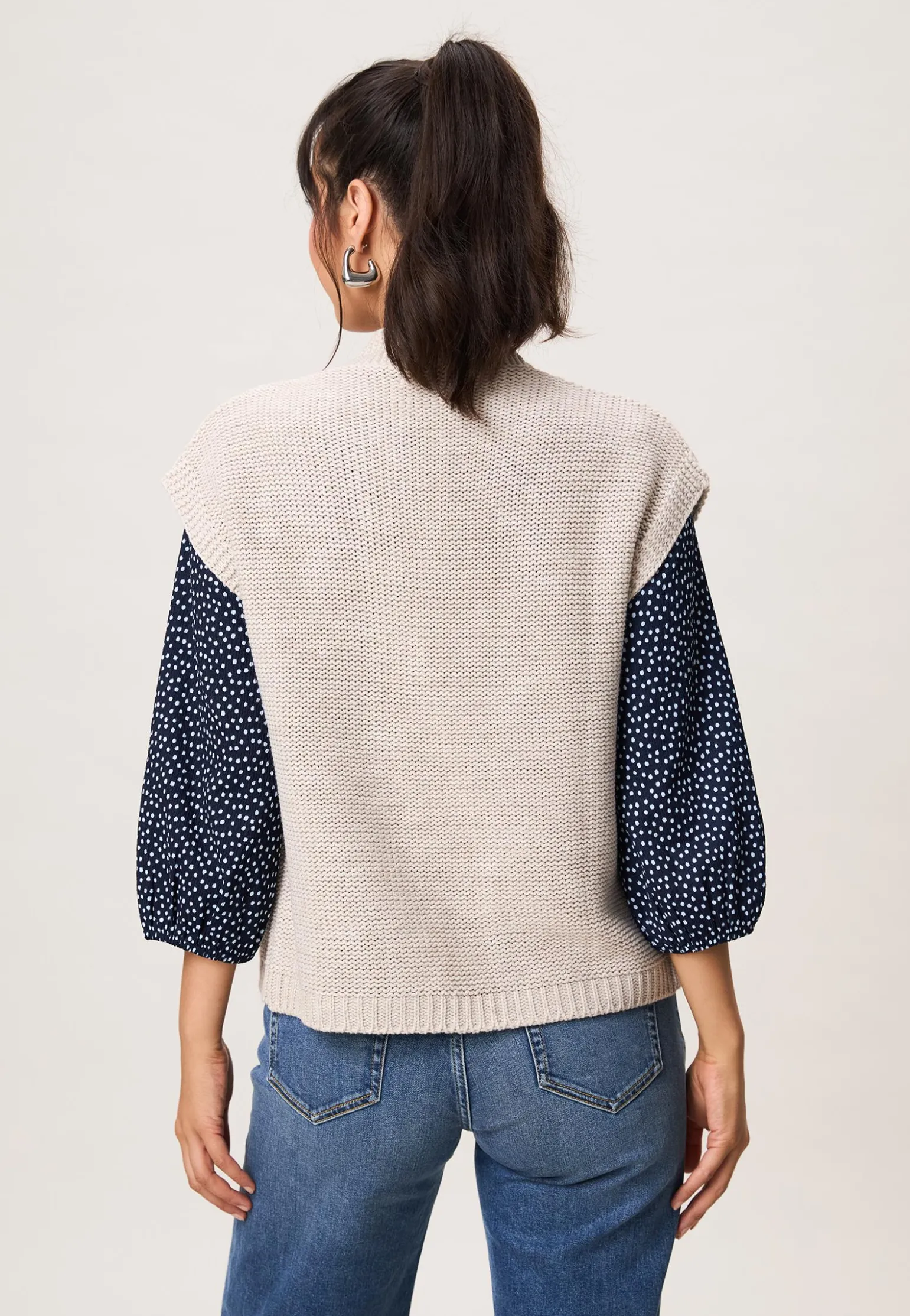 Outlet Miss Etam Gilet brei naturel Light sand