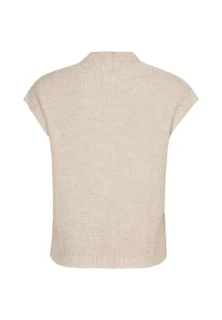 Outlet Miss Etam Gilet brei naturel Light sand