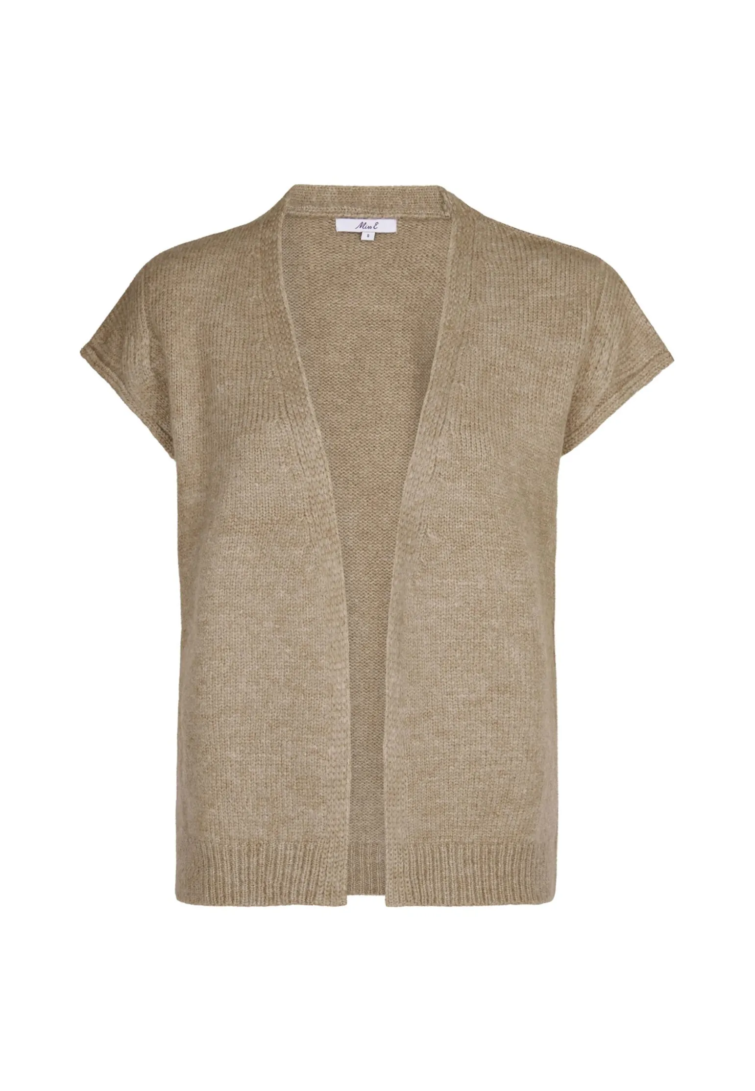 New Miss Etam Gilet brei zand Dark neutral melange
