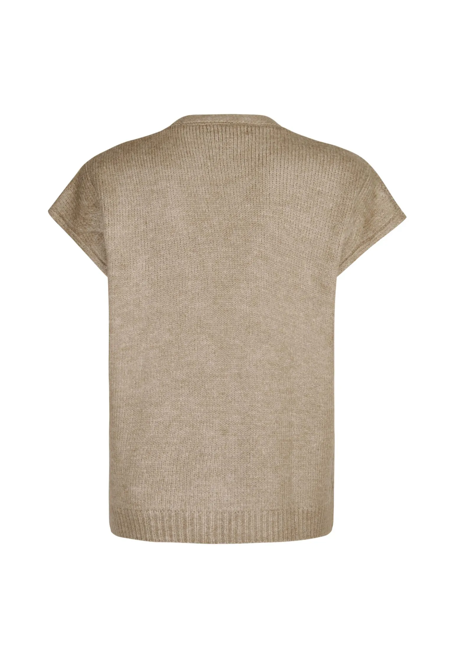 New Miss Etam Gilet brei zand Dark neutral melange